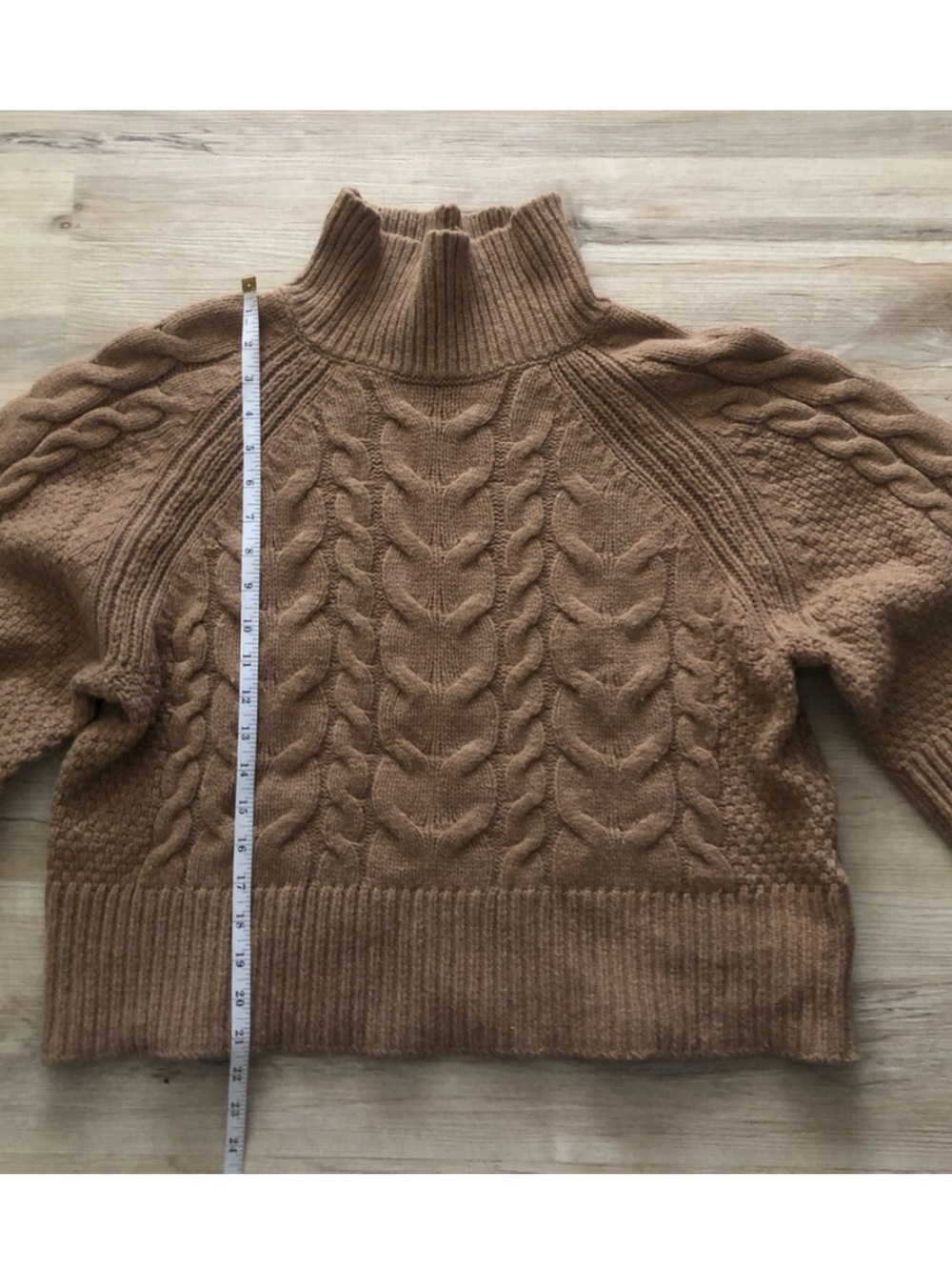 Banana Republic Camel Cable Turtleneck Sweater